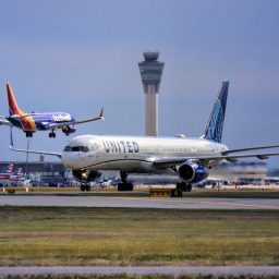 Planes on the runway